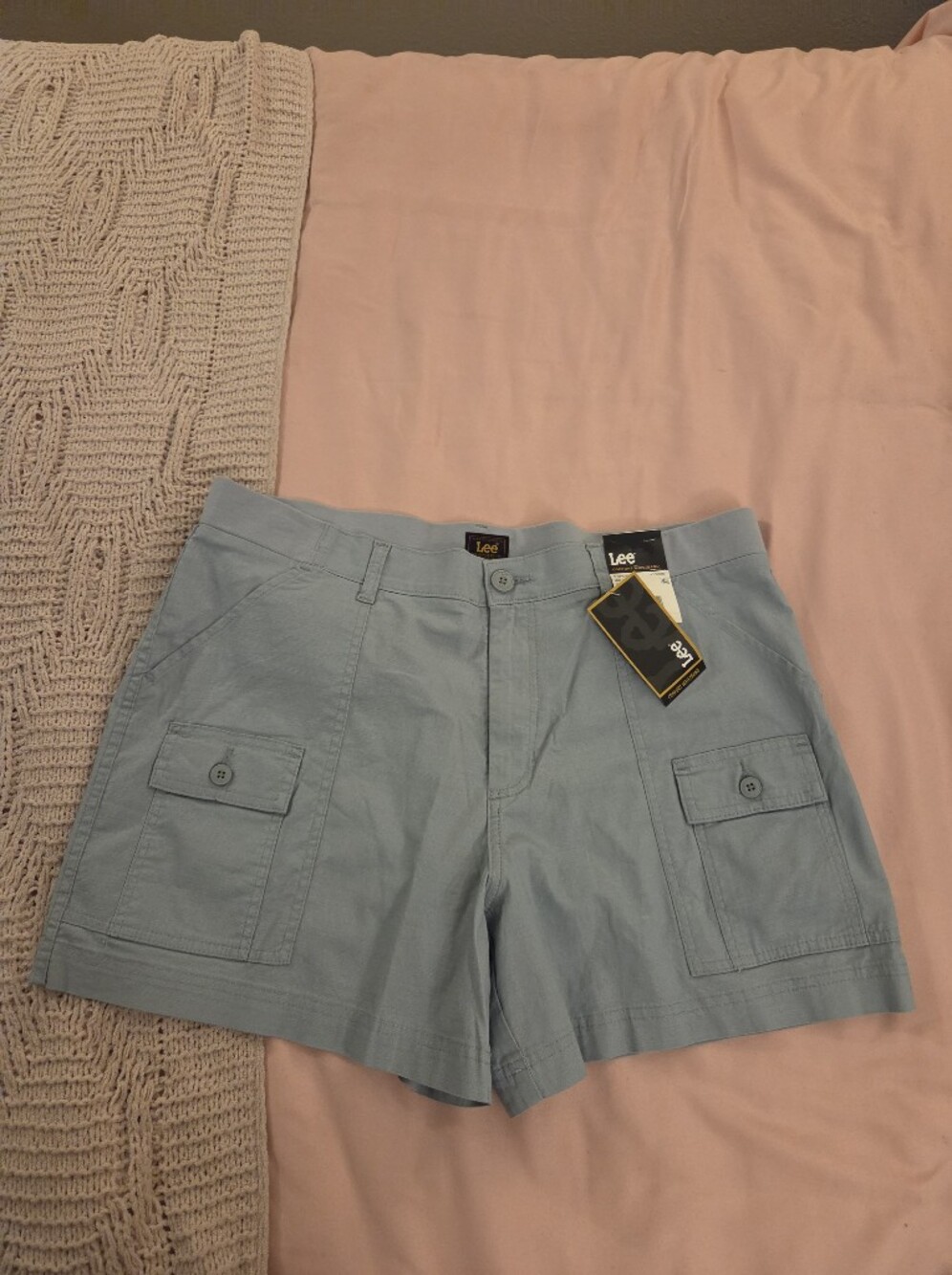 Lee Light Blue Utility Shorts